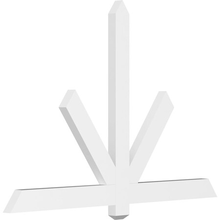 Ekena Millwork Kennewick Architectural Grade PVC Gable Bracket, 60"W x 40"H x 2"D x 4"F, 16/12 Pitch GBP060X40X0204KEN00
